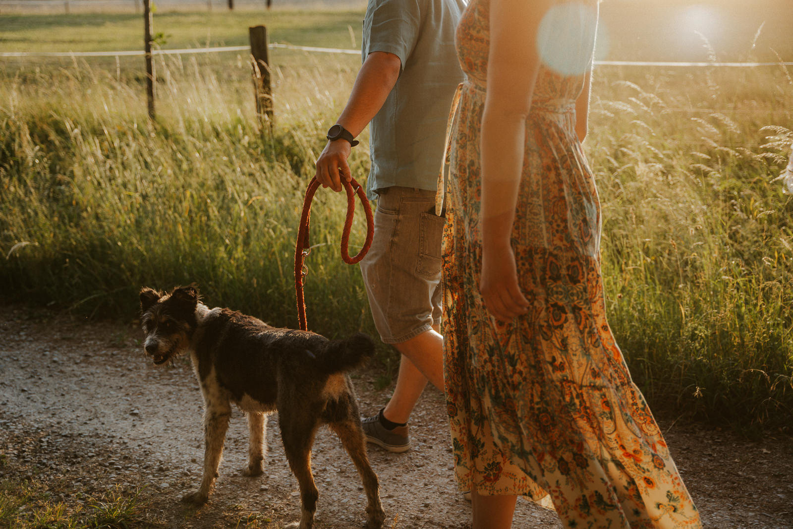 Portraitshooting im Kreis Konstanz am Bodensee, Emotionales und natürliches Portrait von Paar und Hund